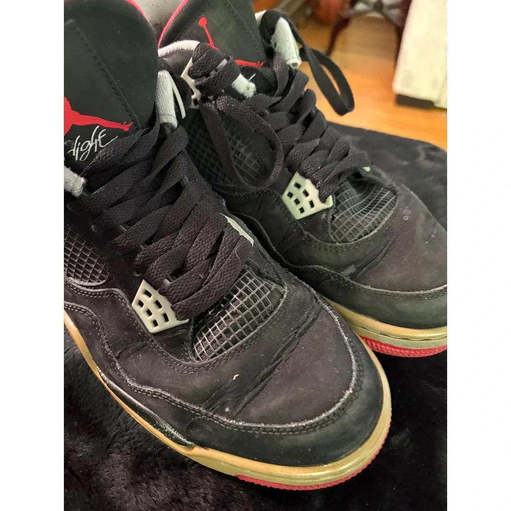 Jordan 4 Retro Bred 2012 Black Red Grey Sneakers 308497-089 Mens 9.5